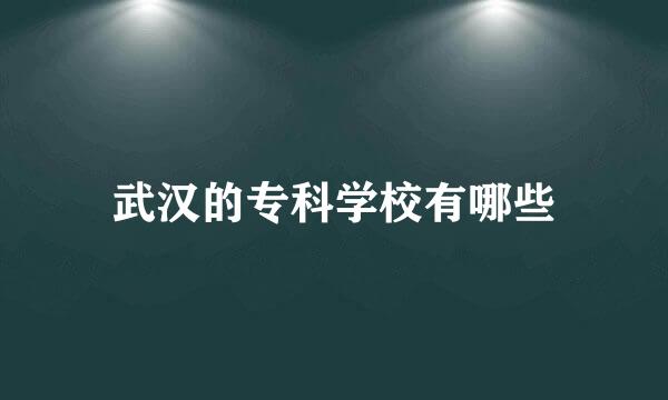 武汉的专科学校有哪些