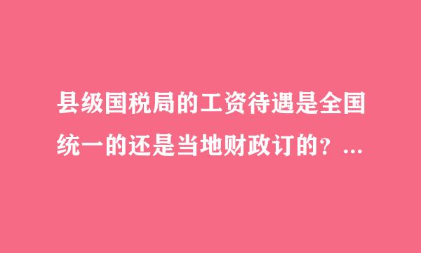 县级国税局的工资待遇是全国统一的还是当地财政订的？月薪多少啊？