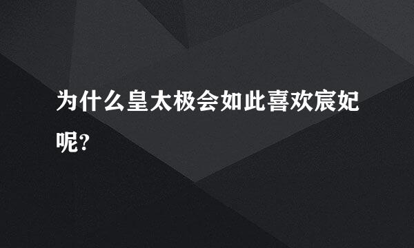 为什么皇太极会如此喜欢宸妃呢?