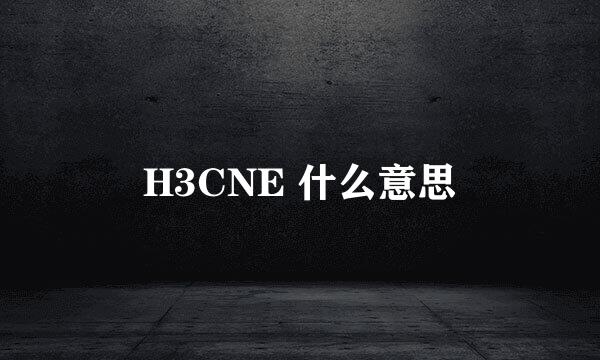 H3CNE 什么意思