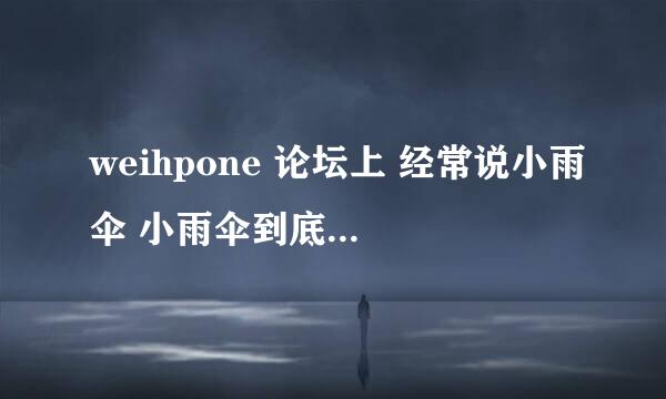 weihpone 论坛上 经常说小雨伞 小雨伞到底是什么啊？