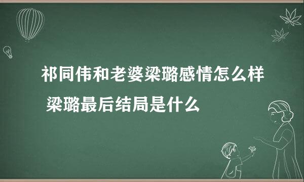 祁同伟和老婆梁璐感情怎么样 梁璐最后结局是什么