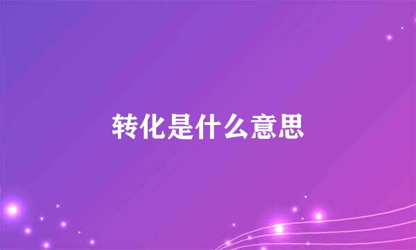 转化是什么意思