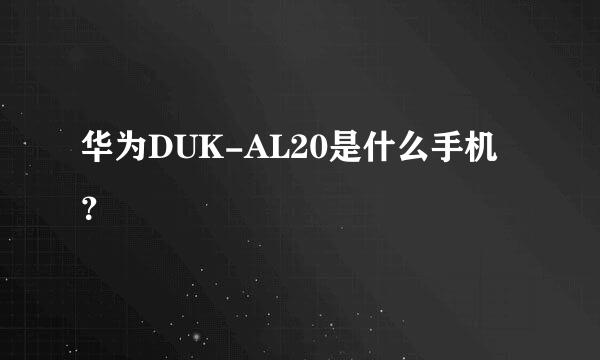 华为DUK-AL20是什么手机？