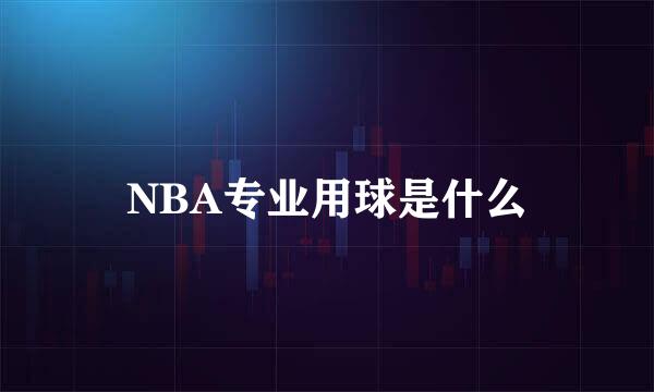 NBA专业用球是什么