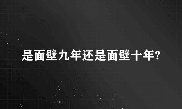 是面壁九年还是面壁十年?