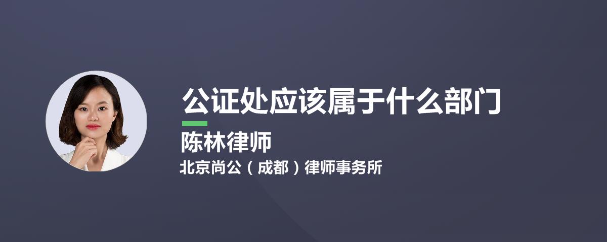 公证处应该属于什么部门