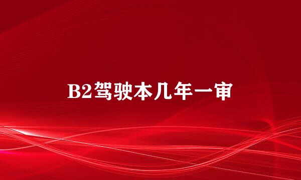 B2驾驶本几年一审