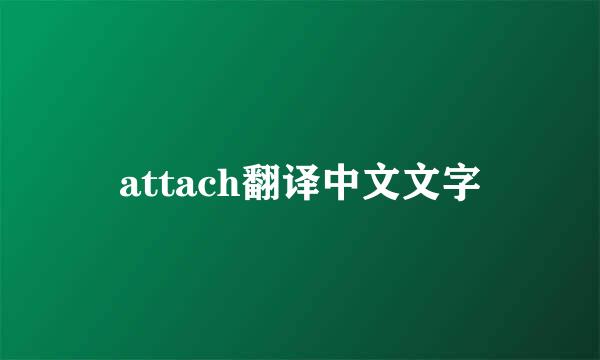 attach翻译中文文字