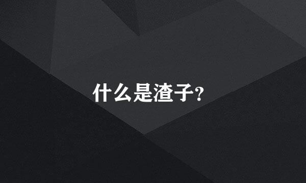 什么是渣子？