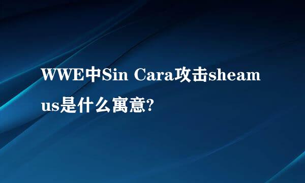 WWE中Sin Cara攻击sheamus是什么寓意?