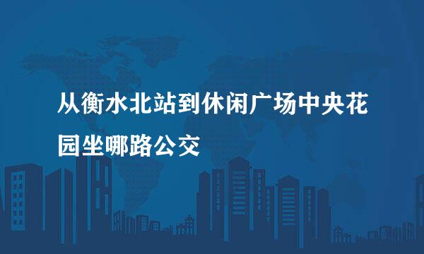 从衡水北站到休闲广场中央花园坐哪路公交