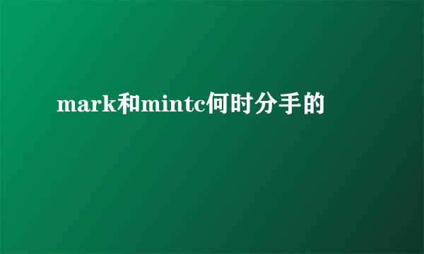 mark和mintc何时分手的