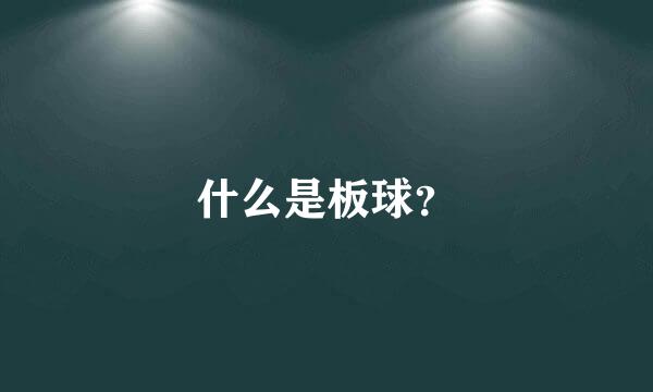 什么是板球？