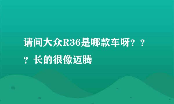 请问大众R36是哪款车呀？？？长的很像迈腾