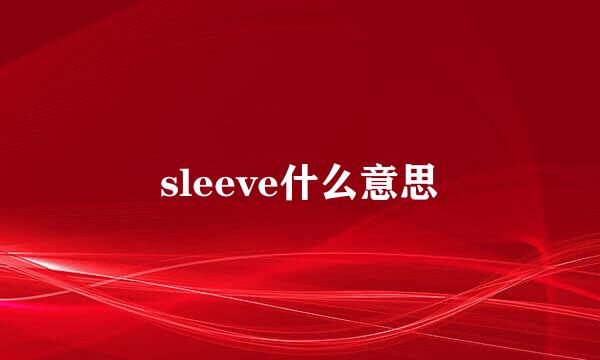 sleeve什么意思