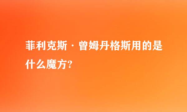 菲利克斯·曾姆丹格斯用的是什么魔方?