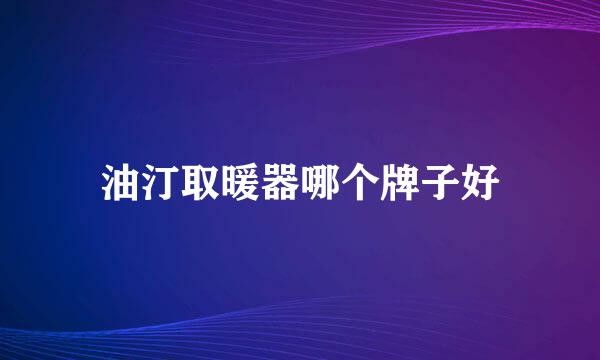 油汀取暖器哪个牌子好