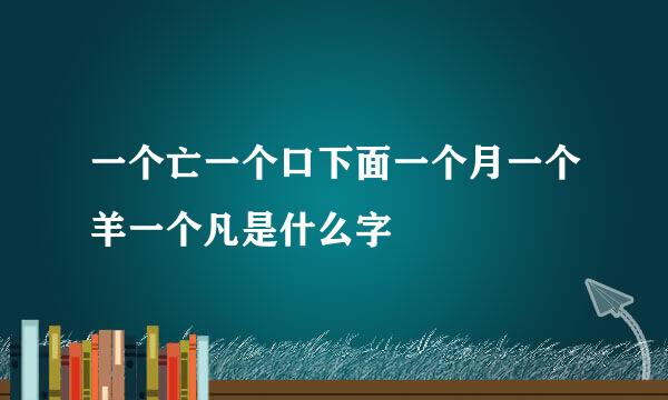 一个亡一个口下面一个月一个羊一个凡是什么字