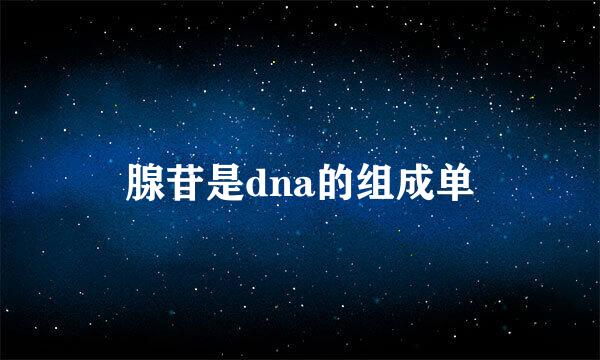 腺苷是dna的组成单