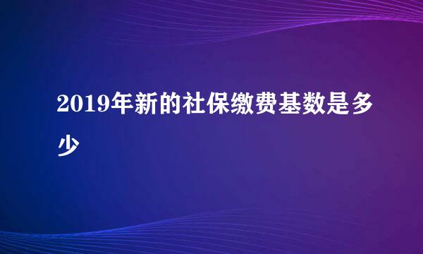 2019年新的社保缴费基数是多少