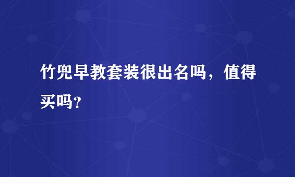 竹兜早教套装很出名吗，值得买吗？