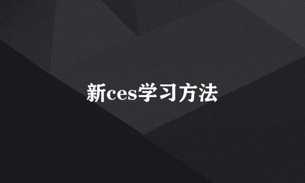 新ces学习方法