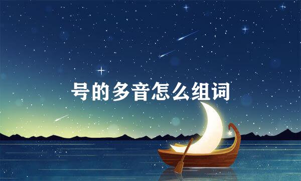 号的多音怎么组词