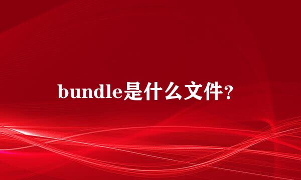 bundle是什么文件？