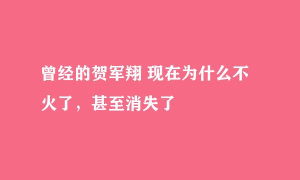 曾经的贺军翔 现在为什么不火了，甚至消失了