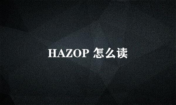 HAZOP 怎么读