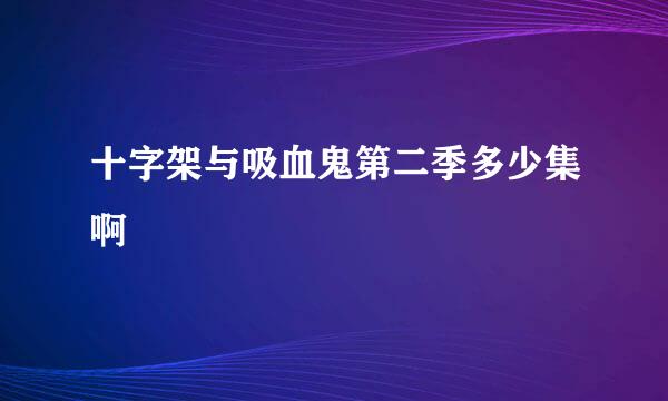 十字架与吸血鬼第二季多少集啊