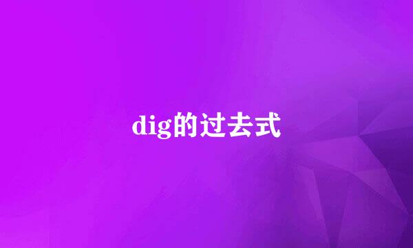 dig的过去式