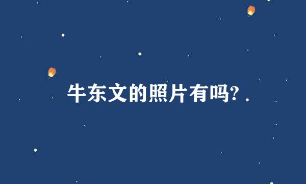 牛东文的照片有吗?