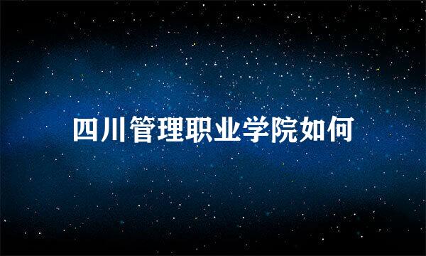 四川管理职业学院如何