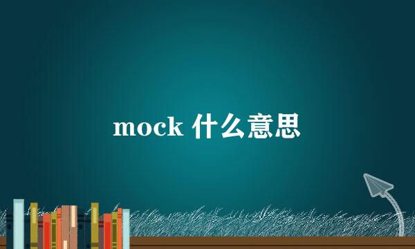 mock 什么意思