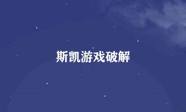 斯凯游戏破解