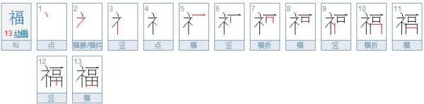 福的繁体字是几画