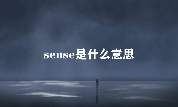 sense是什么意思