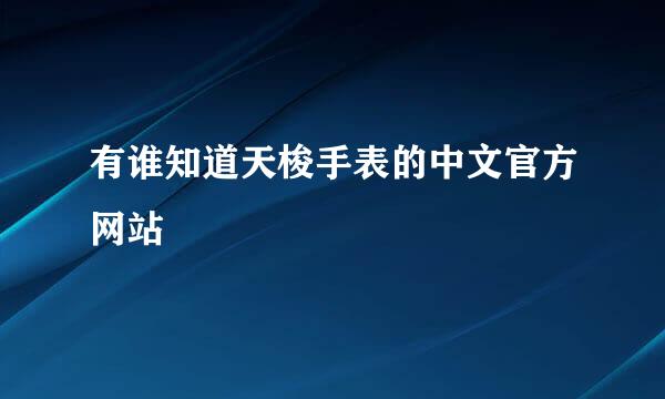 有谁知道天梭手表的中文官方网站