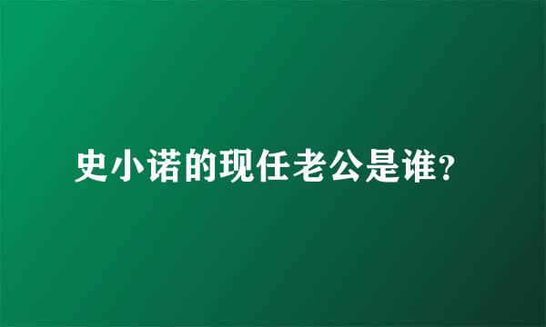 史小诺的现任老公是谁？