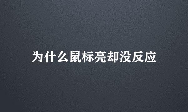 为什么鼠标亮却没反应