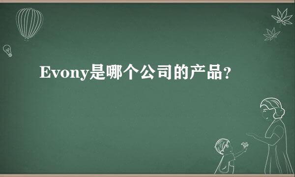 Evony是哪个公司的产品？