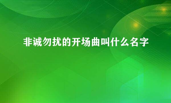 非诚勿扰的开场曲叫什么名字