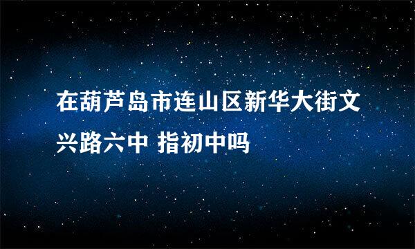 在葫芦岛市连山区新华大街文兴路六中 指初中吗