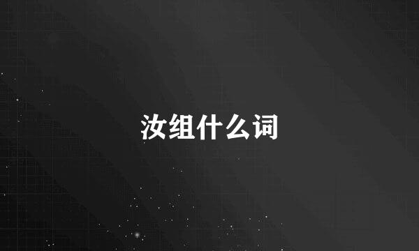 汝组什么词