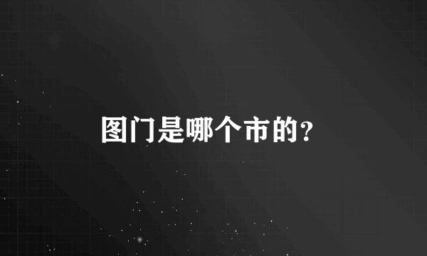 图门是哪个市的？