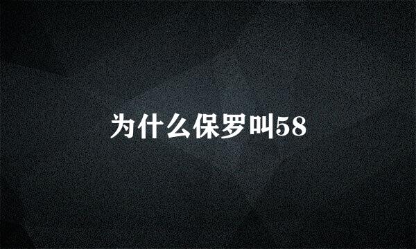 为什么保罗叫58