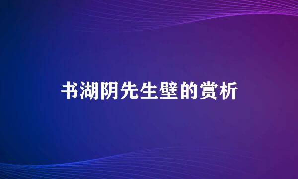 书湖阴先生壁的赏析