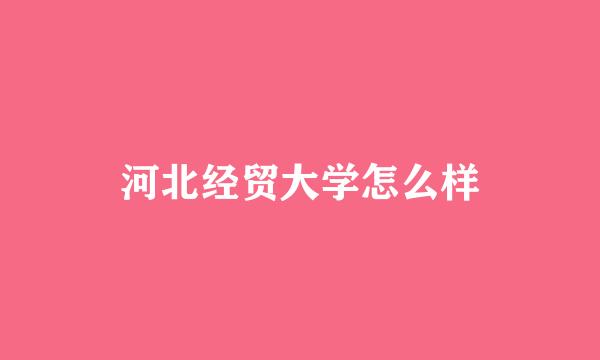 河北经贸大学怎么样